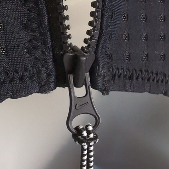 Nike Spotted One Piece Swimsuit Sporty Athletic Mesh Open Back Keyhole Black - Picture 11 of 14